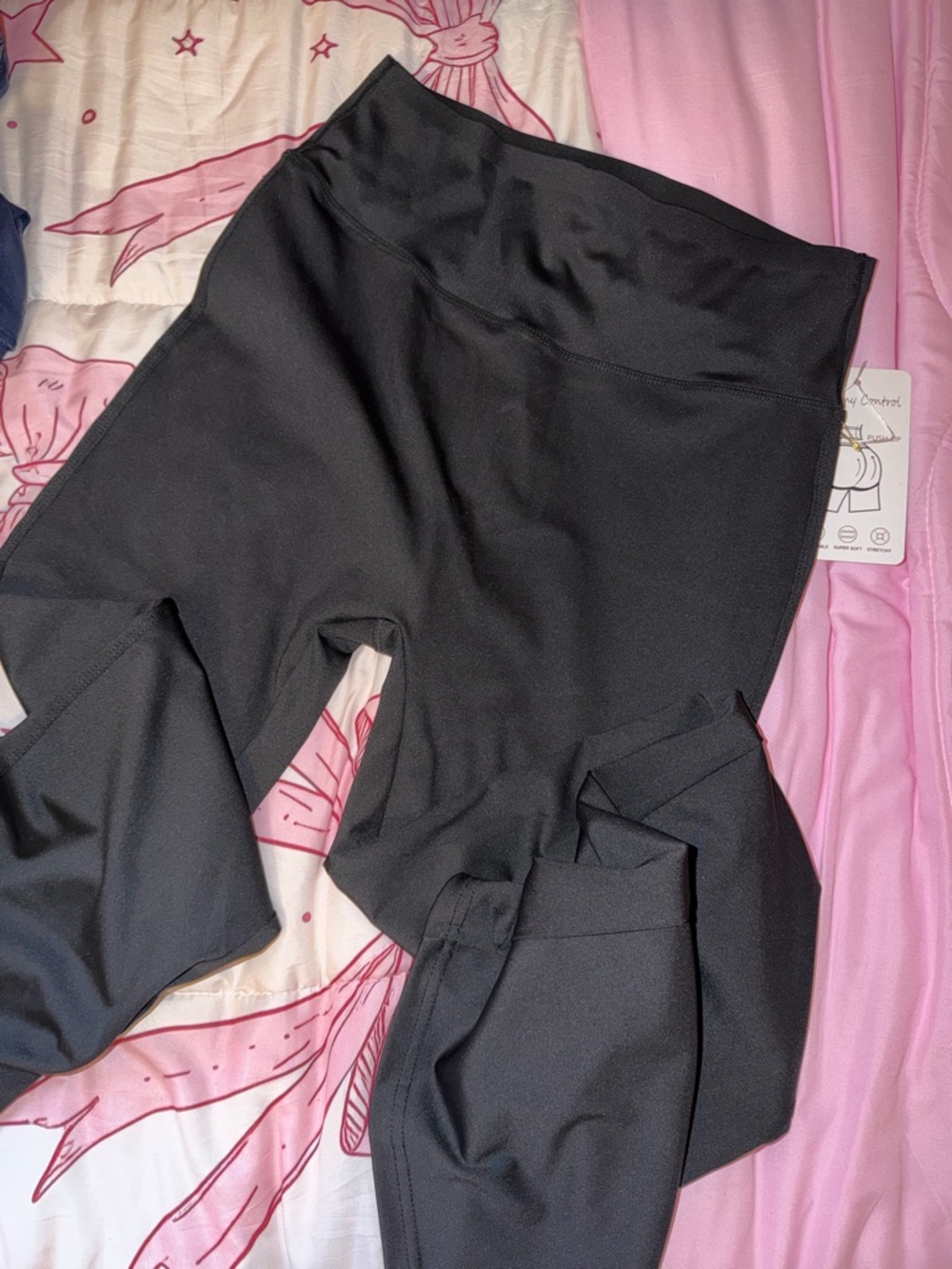 High-Waist Black Athletic Leggings